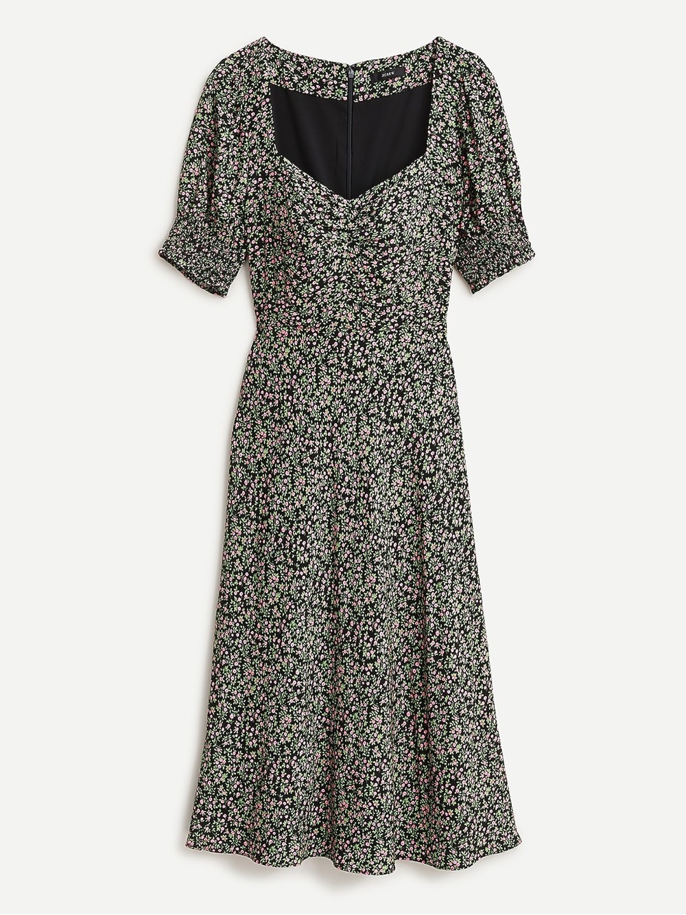 NWT J.Crew Smocked-Sleeve Midi Dress in Floral